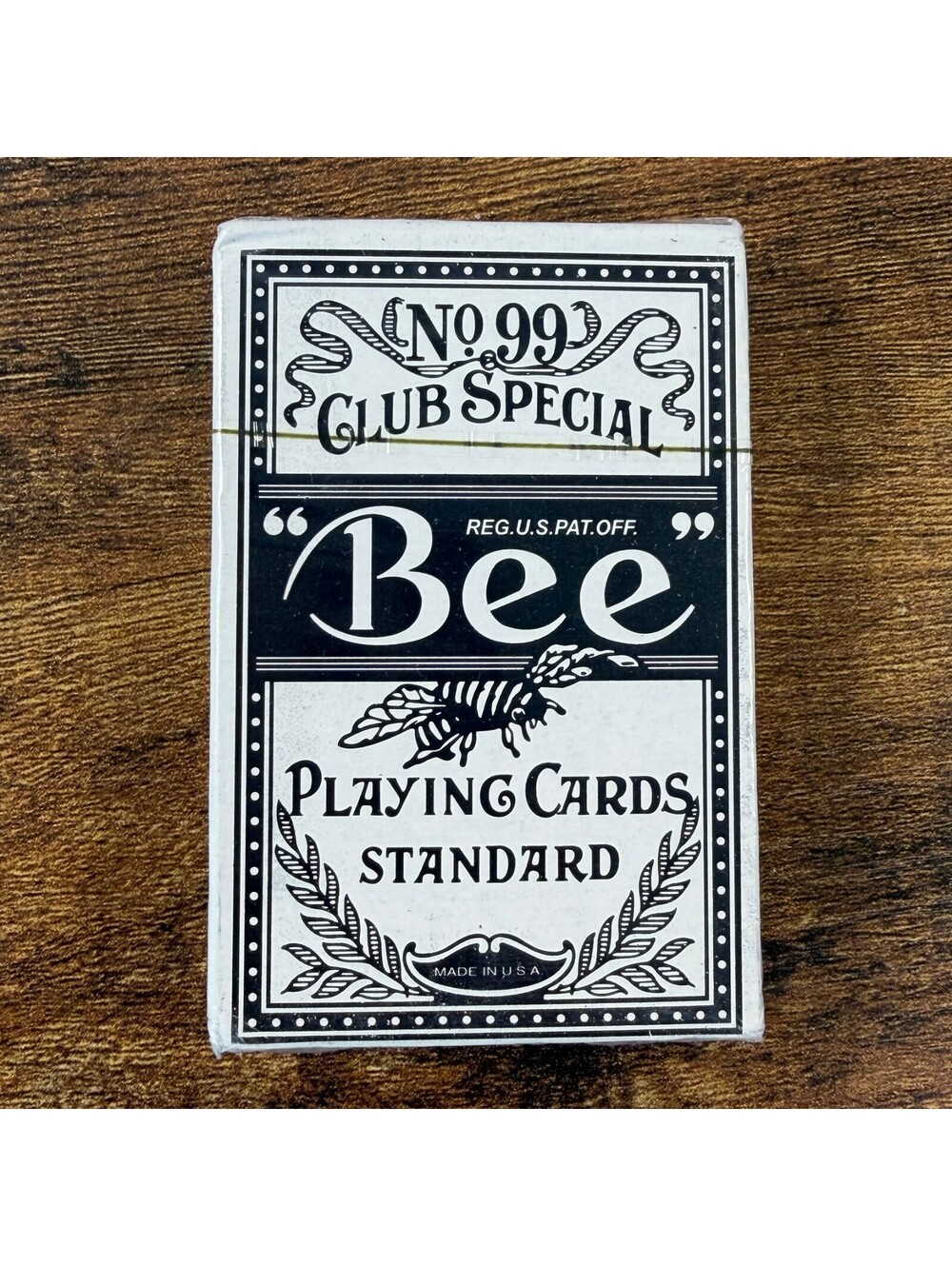 Vintage 90s Bee No 99 Club Special Playing Cards Navy Diamond Back Sealed USA